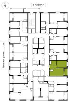 1-к квартира, вторичка, 39м2, 17/25 этаж