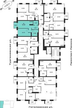 1-к квартира, вторичка, 51м2, 6/7 этаж
