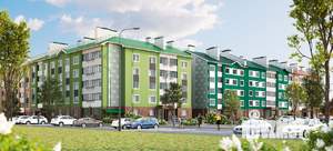 1-к квартира, строящийся дом, 52м2, 2/5 этаж