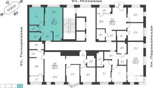 1-к квартира, вторичка, 46м2, 4/24 этаж