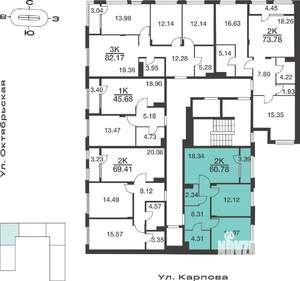 2-к квартира, вторичка, 61м2, 3/9 этаж