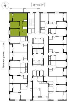 2-к квартира, вторичка, 59м2, 4/25 этаж