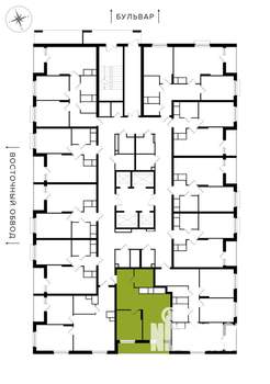 1-к квартира, вторичка, 50м2, 22/25 этаж