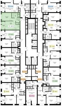 1-к квартира, вторичка, 34м2, 9/25 этаж