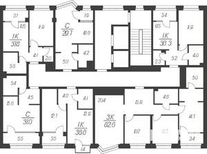1-к квартира, вторичка, 30м2, 6/24 этаж