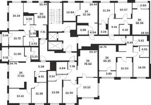 3-к квартира, вторичка, 77м2, 4/15 этаж
