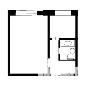 1-к квартира, вторичка, 33м2, 1/9 этаж
