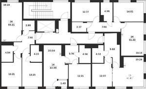 2-к квартира, вторичка, 61м2, 3/4 этаж