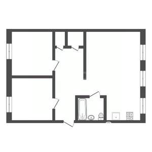 3-к квартира, вторичка, 59м2, 1/2 этаж