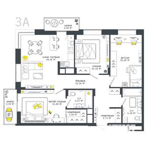 3-к квартира, вторичка, 101м2, 21/25 этаж