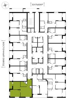 2-к квартира, вторичка, 56м2, 3/25 этаж