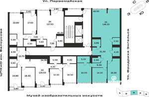 3-к квартира, вторичка, 146м2, 8/9 этаж