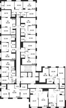 2-к квартира, вторичка, 46м2, 3/15 этаж