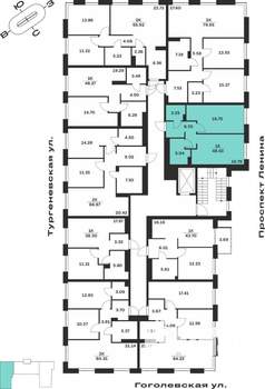 1-к квартира, вторичка, 49м2, 1/7 этаж