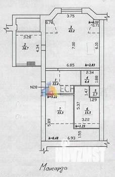 6-к квартира, вторичка, 233м2, 6/7 этаж