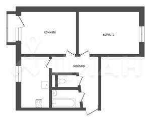 2-к квартира, вторичка, 46м2, 5/5 этаж