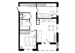 2-к квартира, строящийся дом, 60м2, 23/25 этаж