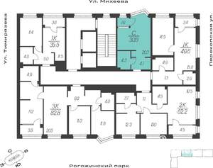 1-к квартира, вторичка, 31м2, 20/24 этаж