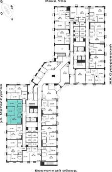 2-к квартира, строящийся дом, 66м2, 1/25 этаж