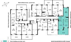 2-к квартира, вторичка, 64м2, 1/15 этаж