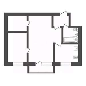 2-к квартира, вторичка, 43м2, 4/5 этаж