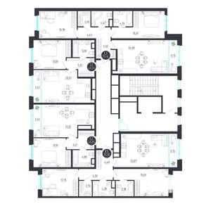 2-к квартира, строящийся дом, 79м2, 5/8 этаж