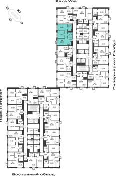 2-к квартира, вторичка, 54м2, 13/25 этаж