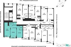 2-к квартира, вторичка, 76м2, 2/9 этаж