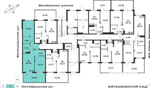 2-к квартира, вторичка, 73м2, 1/15 этаж