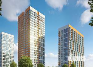 1-к квартира, строящийся дом, 40м2, 23/25 этаж