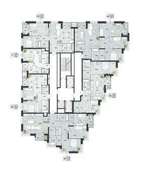 2-к квартира, вторичка, 83м2, 3/21 этаж