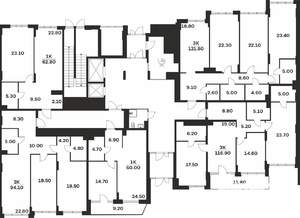 2-к квартира, вторичка, 94м2, 1/9 этаж