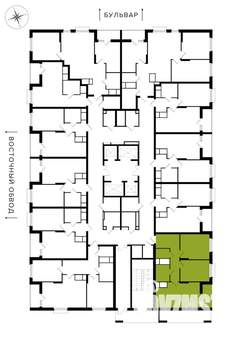 2-к квартира, вторичка, 61м2, 25/25 этаж
