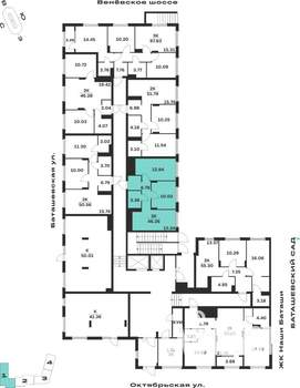 2-к квартира, вторичка, 46м2, 1/15 этаж