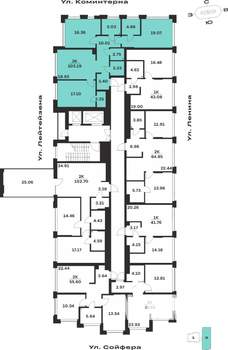 3-к квартира, вторичка, 103м2, 10/10 этаж