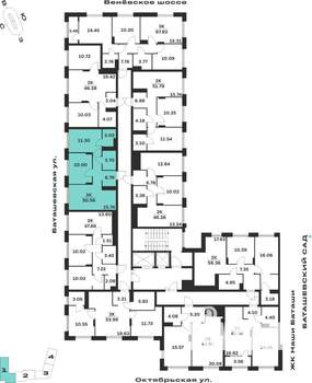 2-к квартира, вторичка, 51м2, 11/15 этаж