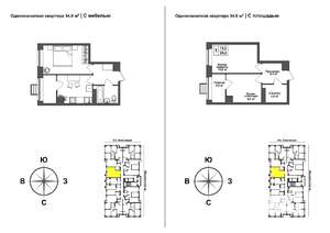 1-к квартира, вторичка, 34м2, 10/17 этаж