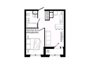 1-к квартира, строящийся дом, 38м2, 9/25 этаж