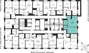 1-к квартира, вторичка, 45м2, 6/25 этаж