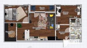 2-к квартира, вторичка, 67м2, 1/14 этаж