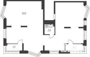 3-к квартира, строящийся дом, 125м2, 24/24 этаж