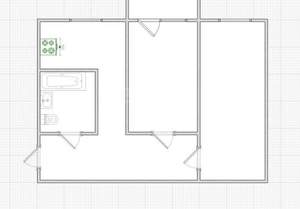 2-к квартира, вторичка, 43м2, 4/5 этаж