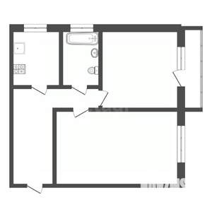 2-к квартира, вторичка, 53м2, 2/2 этаж