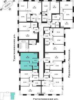 1-к квартира, вторичка, 42м2, 1/7 этаж