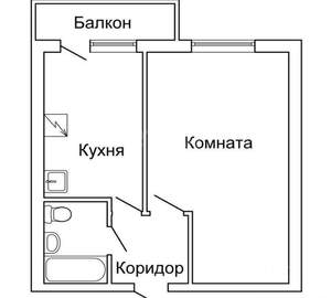 1-к квартира, вторичка, 40м2, 9/24 этаж