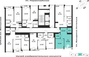 1-к квартира, вторичка, 55м2, 3/9 этаж