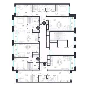 1-к квартира, строящийся дом, 49м2, 6/8 этаж