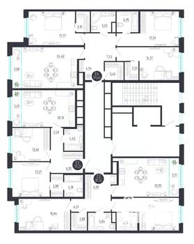 2-к квартира, строящийся дом, 70м2, 2/8 этаж
