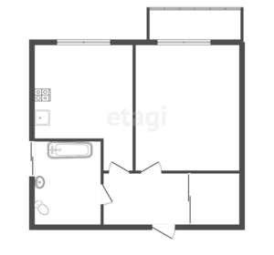 1-к квартира, вторичка, 33м2, 2/5 этаж