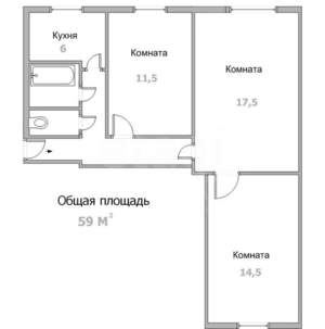 3-к квартира, вторичка, 63м2, 4/9 этаж